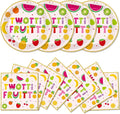 Qyeahkj 48Pcs Twotti Frutti Paper Plates and Napkins Summer Fruit 2nd Birthday Party Decorations Second Birthday Party Supplies Summer Fruit Disposable Tableware Set for Kids Boys Girls Serve 24