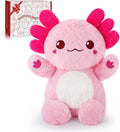 Pink Axolotl Microwavable Heating Pad Stuffed Animals-1.2lb Weighted Heating Pads for Cramps &Period Pain Relief Soft Plush Toy,Coolable & Heatable Stuffed Amimals, Birthday Gift for Women Kids