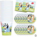 Unique Bluey Party Supplies | Tableware Essentials | Serves 16 | Officially Licensed | Plates, Napkins, And Cups | Birthday Tableware For Kids, Quick Setup, Easy Cleanup