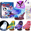 LAOESE Paint Your Own Owl Lamp Kit, Art Supplies Painting Kits for Kids 6-12, Arts and Crafts for Kids Ages 8-12, Owl Toy Girls Boys Birthday Gifts for Kids Ages 3 4 5 6 7 8 9 10 11 12+