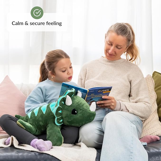 ODOXIA Big Weighted Animals for Anxiety 5lb Dinosaur | Stuffed Weighted Plush for Kids, Adults | Weighted Stuffed Animals | Weighted Plushies | Weighted Plushie