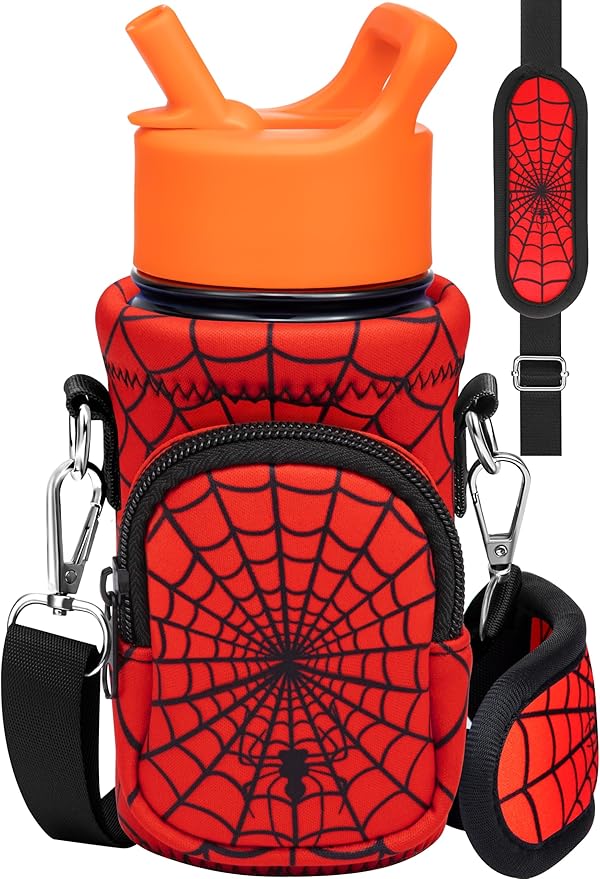 Miss Adola Water Bottle Carrier with Strap - Insulated Kids Water Bottle Holder for Boys Girls Bottle Bag for 10-18Oz