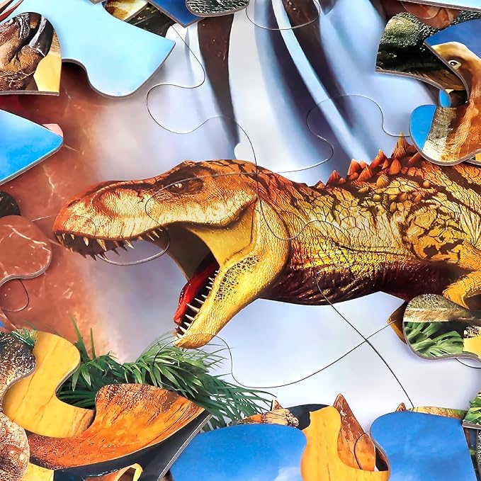 Jumbo Floor Puzzle for Kids,48 Piece Waterfall Dinosaur Large Jigsaw Puzzles, Fun Preschool Educational Toy for Toddlers Ages 3-5,Easter Gift for Boy Girl Ages 4-8