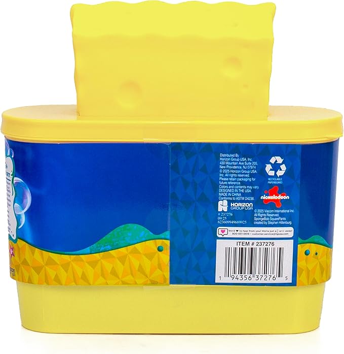 Horizon Group USA Sensory Slime Studio, Scented Slime Kit with Mix-Ins, Charms, and Storage Case, Spongebob Squarepants