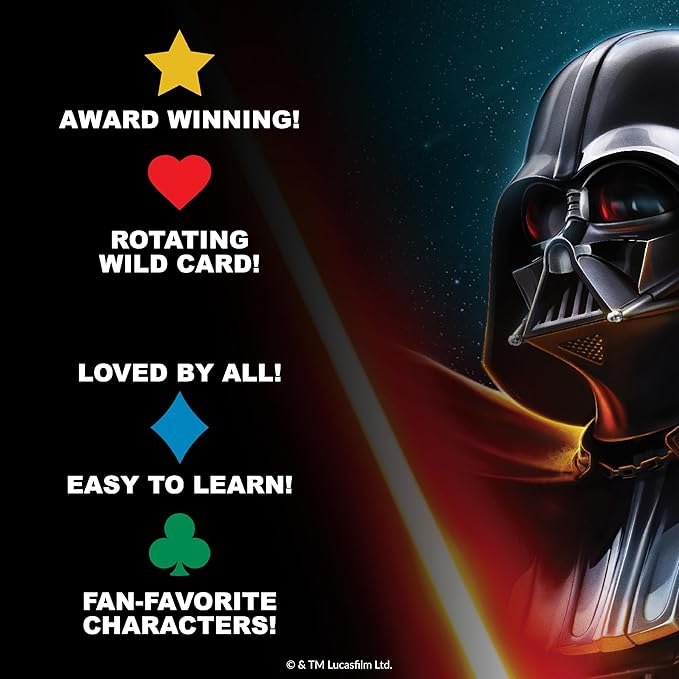Five Crowns Card Games Star Wars – Family Games Night - Card Games for Families - Multi-Player - Star Wars Toys - Travel Games - Playing Cards - Family Activities