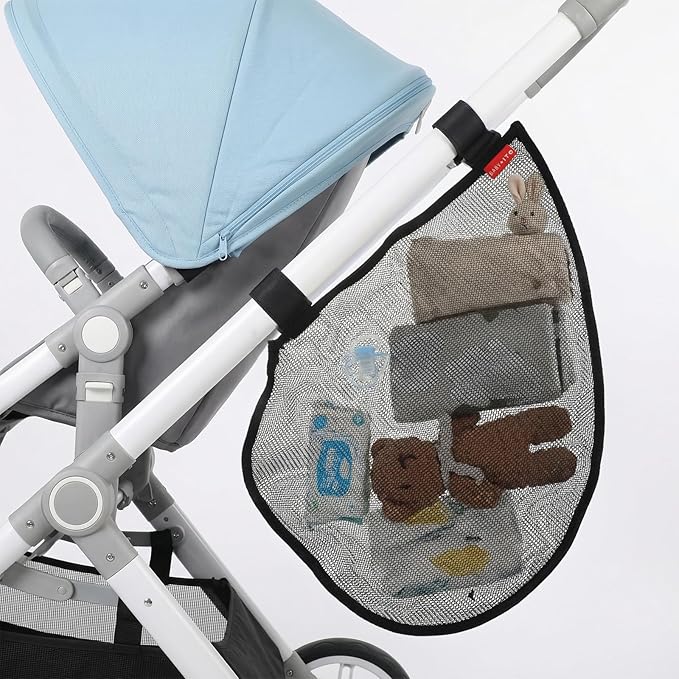 Universal Stroller Organizer Side Sling Stroller Organizer Polyester Net Mesh Bag Fits for Nuna, Baby Jogger, Britax, Uppababy, Doona Strollers