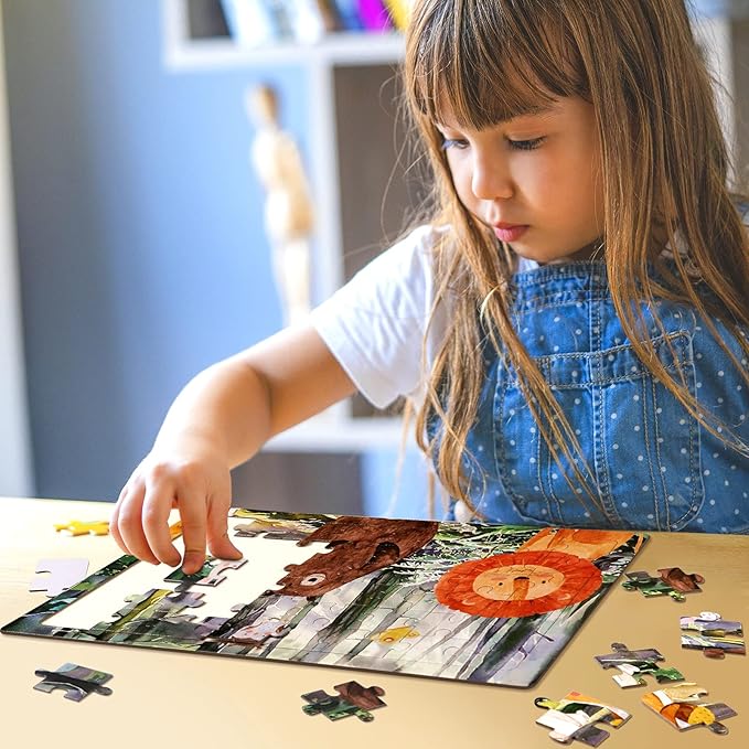 4 in 1 Increasing Difficulty Kid Puzzle for Kids, Ages 3-8, 24-60-Piece, Puzzles for Children Learning Educational Puzzle Toys for Boys and Girls Set for Kids(4 Puzzles)