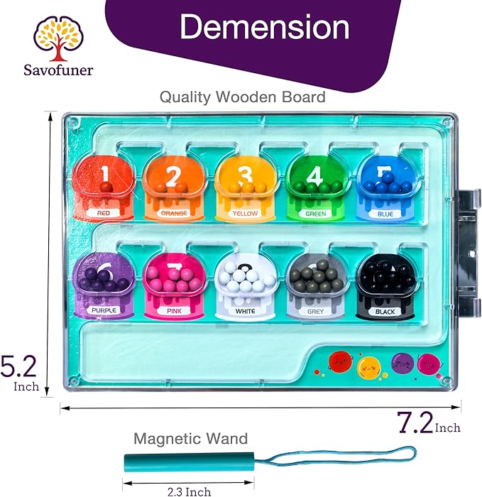Activities for Elderly with Dementia, Wooden Handhold Dementia Games for Seniors, Easy Magnetic Alzheimers Activities for Parkinson Patients, Memory Care Cognitive Puzzle Matching Board (Green)