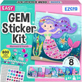 EZCRA Easy Mermaid Gem Sticker Crafts for Kids Ages 4-8 - 800 Sparkly Stickers, 8 Underwater Themes - Arts and Crafts for Kids, DIY Activity, Birthday Gift for Girls