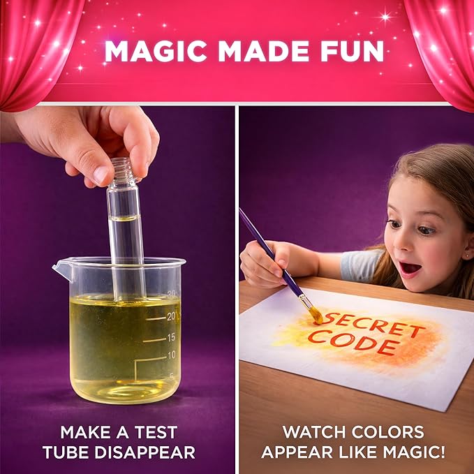 Doctor Jupiter Magic Science Kit, Chemistry Set for Kids Ages 8-10-12-14 | Easter, Birthday Gift Ideas for 8+ Boys and Girls | Toy STEM Kit with 10 Science Experiments, Magic Tricks