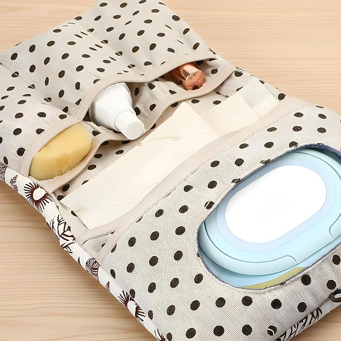 Baby Diaper Bag Organizer 2 in 1 Travel Diaper Bags, Foldable Compact Stroller Pouch for Newborn Essentials, Diaper Bags Insert Organizer, Travel-Friendly Diaper Clutch