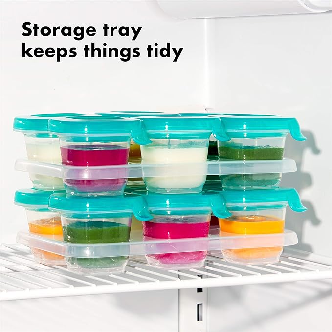 OXO Tot Silicone Baby Blocks m- 2 oz. - Teal