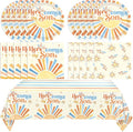 Here Comes The Son Baby Shower Decorations,Boho First Trip Around The Sun Party Supplies,Disposable Dessert Plate,Napkin,Tablecloth for It's A Boy Gender Reveal,Sun You Are My Sunshine Baby Shower