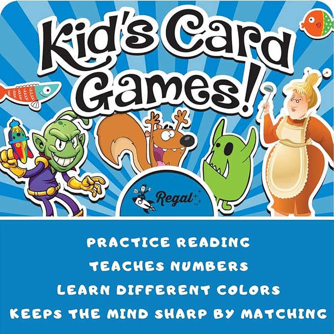 Regal Games Old Maid Card Games for Kids Ages 4 5 6 7 8+ | Fun Playing Card Set for Families (1 Pack)