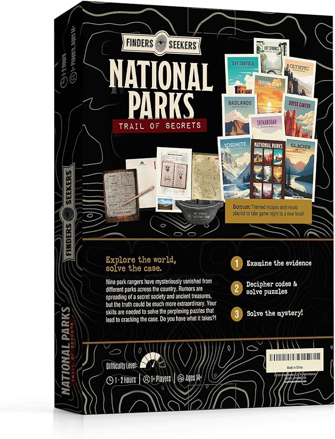 Mystery Game | National Parks Trail of Secrets – Be a Detective and Investigate an Unsolved case, Escape Room Puzzle Game, for Date Night, Family Night or Solo