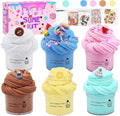 6 Pack Butter Slime Kit,Super Soft Stretchy Non-Sticky, Birthday Gifts for Girls and Boys, Stress Relief Toy