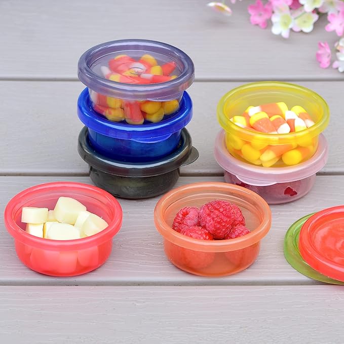 Youngever 9 Sets Baby Food Storage, Plastic Baby Food Containers (2 Ounce)
