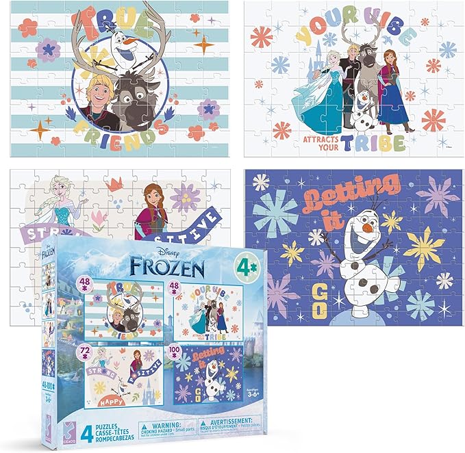 Disney Frozen - 4 in 1 Multipack Jigsaw Puzzle - CEACO - Made for Kids Ages 3-6+