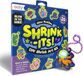 Ooly 28 PC DIY Shrinking Art Kit for Kids, 20 Glow in the Dark Plastic Pre Cut Charms and More, No Mess Creative Activity Jewelry Making Kit - Glow Buddies