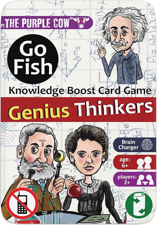 The Purple Cow's Go Fish! - Genius Thinkers - The Classic Card Game with a General Knowledge Boost for Kids & Families Ages 6+
