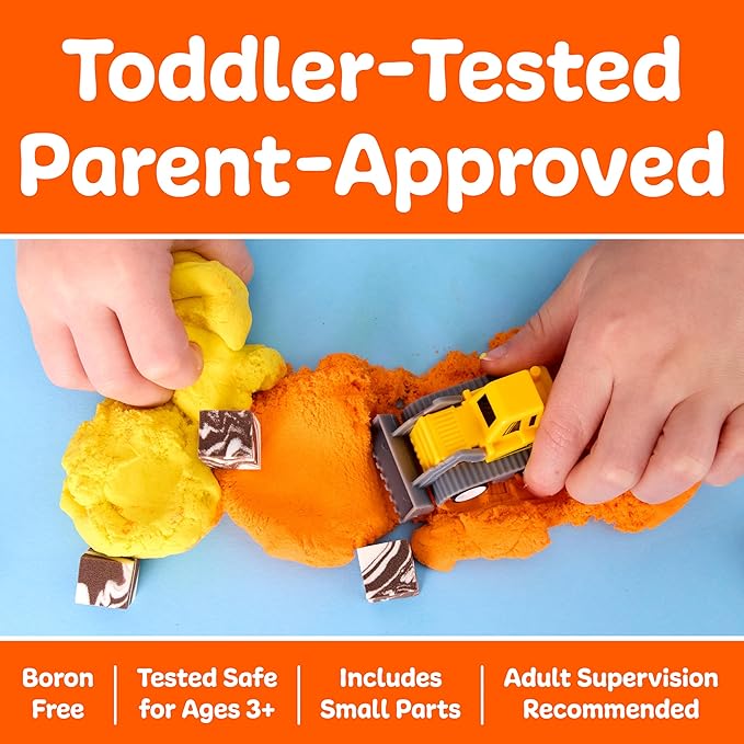 Creativity for Kids Sensory Minis Construction Kit | Cloud Clay Sensory Toy with Excavator for Kids | Spring Crafts that are Mess-Free, Screen-Free Travel Toy (Ages 3+)