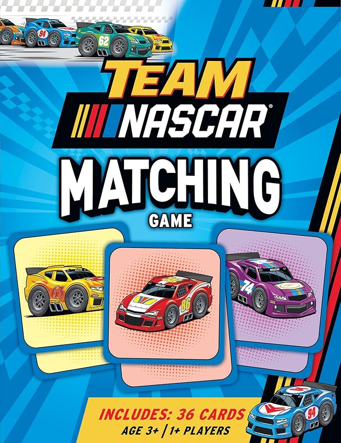 Masterpieces NASCAR Picture Matching Card Game - Officially Licensed, Family Board Game - Ages 12+