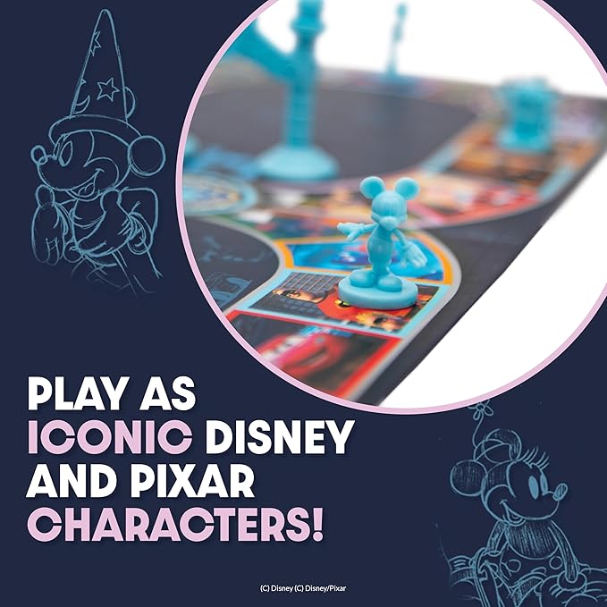 The Magical World of Disney Trivia Games – Board Games for Family Night, Multi-Player Board Game, Family Board Game, Travel Games, Disney Toys, Ages 6+
