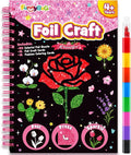 FUNNYB&G Foil Art Crafts for Kids Ages 4-8: Mother's Day 2026, Birthday Gift for Girls, Art and Crafts Supplies, Party Favors, Creative Toys for Girls 4 5 6 7 8 9 Years Old(Flower)