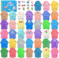 38 Pack Butter Slime Kit, Mini Slime Party Favors for Girls Boys, Soft and Non-Sticky, Goodie Bags Stuffers, Classroom Bulk Slimes, Stocking Fillers & Kids, Colorful Stress Relief Toys 4-12