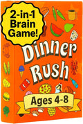 Dinner Rush Card Game - Pocket-Sized Kids Restaurant Activities - 2-in-1 Picture and Quantity Matching - Smart Card Games - Matching Games for Kids - 2-4 Players, Ages 4-8