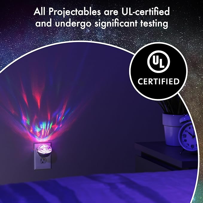 Projectables Northern Lights LED Projection Night Light with Moving Atmospheric Effects, 30404, Aurora Borealis Motion Effects Project Onto Wall and Ceiling