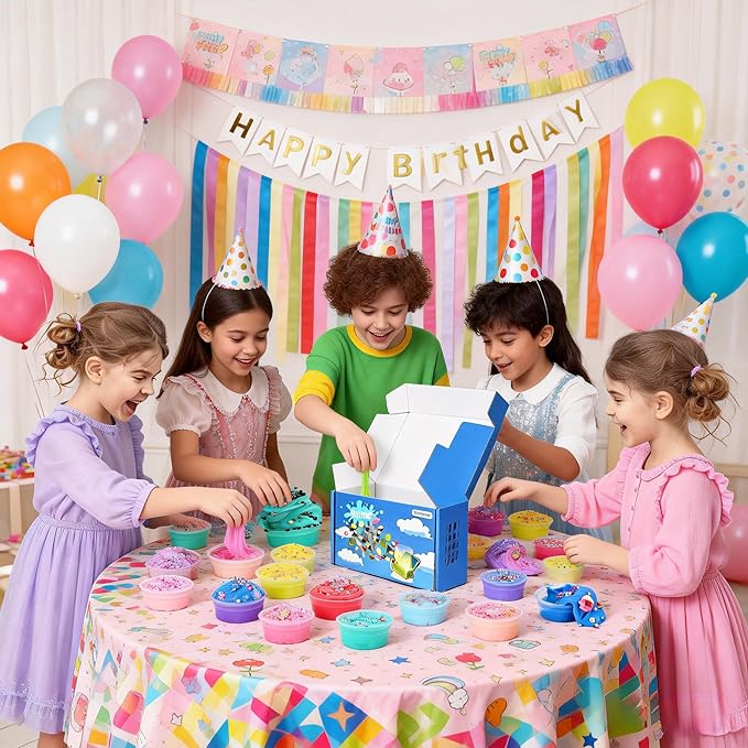 15Pack Butter Slime Kit with Scented DIY Slime for Girls and Boys, Super Soft, Non-Sticky Stress Relief Toy, Party Favors and Birthday Gift