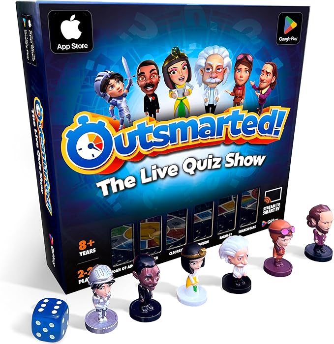 Outsmarted - The App-Connected TV Quiz-Show Board Game | Kids, Teens & Adults | Next-Level Game Night for Family & Friends | 2–24 Players | Age 8+ | 10,000+ Questions | 2026 Edition