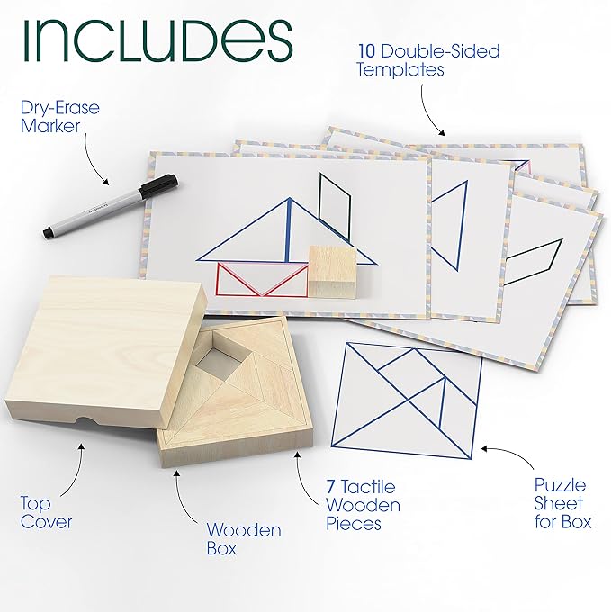 Keeping Busy Tangrams With Templates Dementia Activities for Seniors Brain Games for Adults Dementia Products for Elderly Alzheimers Products for Elderly Memory Games for Seniors Alzheimers Activities
