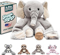 Huggle Healers Weighted Stuffed Animals for Adults, Teens and Kids - 36 Inch Long Plush Arms for Hugs - 4.5lb Elephant Stuffed Animal Plushies - Hathi Elephant