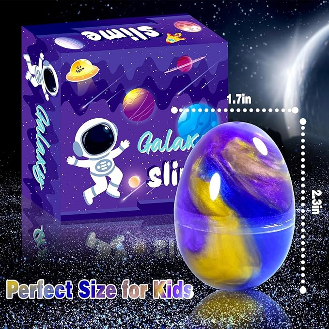 6 Pack Galaxy Slime Kit,Easter Slime Party Favors for Kids, Non Sticky,Wet,Stress & Anxiety Relief,Slime Bulk for Boys Girl,Cute Stuffers,Super Soft Sludge Toy