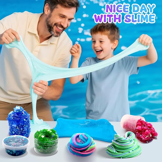 ZOnFRTO Mermaid Slime Kit for Girls, Mini Dreamy Slime Making Kit for Kids 6-12, Party Favors for Childrens