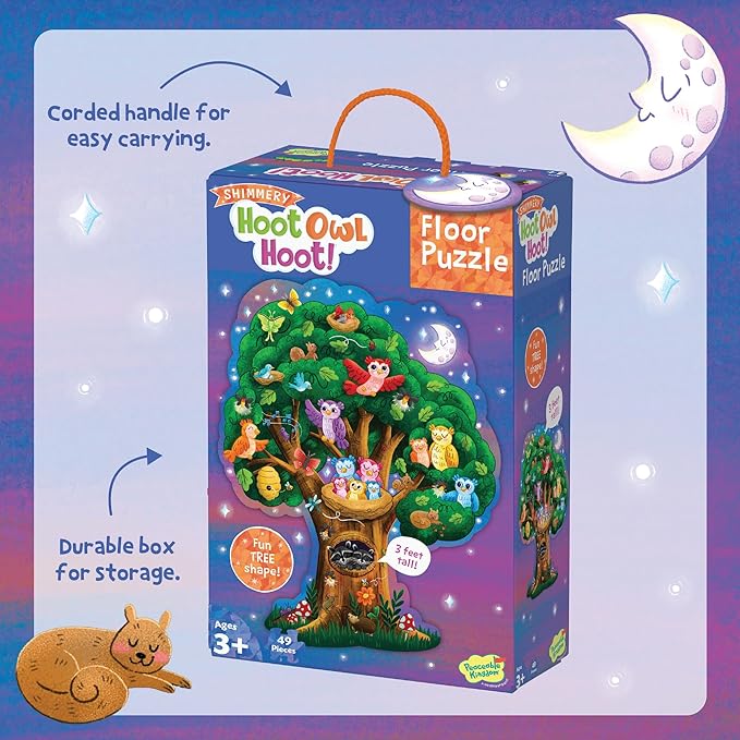 Peaceable Kingdom Hoot Owl Hoot Floor Puzzle – Giant Floor Puzzle for Kids Ages 5 & up – Great for Classrooms
