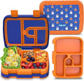 YOLAY Bento Box for Kids Lunch Box Leak-Proof, 5-Compartment Lunch Box Kids for Ages 3-10, Durable with Anti-Slip Base, Suitable for Schools, Outdoor and Travel (Mermaid) (Robo)
