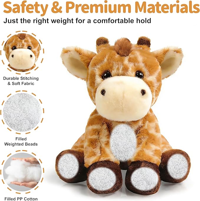 OROZCOR Giraffe Stuffed Animal, Cute Giraffe Plush Toys 8.5in, Soft Giraffe Stuffed Animals Gifts for Kids Baby Girls Boys (Giraffe)