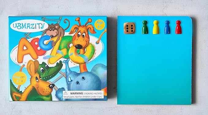ABC Zoo Chutes and Ladders Board Game, Language Development Toy, Alphabet Learning Activity for Kids Ages 4+ Players 2-4