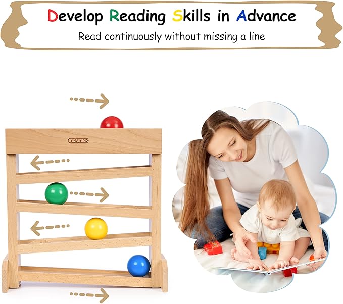 Montessori Ball Drop Toy, Wooden Ball Tracker, Early Developmental Pound Toys for Toddlers for 1-3 Year Old, Boys Girls Baby Birthday Gift