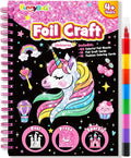FUNNYB&G Foil Art Crafts for Kids Ages 4-8: Mother's Day 2026, Birthday Gift for Girls, Art and Crafts Supplies, Party Favors, Creative Toys for Girls 4 5 6 7 8 9 Years Old(Unicorns)
