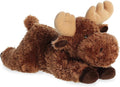 Aurora® Adorable Flopsie™ Moose Stuffed Animal - Playful Ease - Timeless Companions - Brown 12 Inches