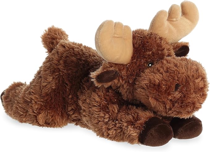 Aurora® Adorable Flopsie™ Moose Stuffed Animal - Playful Ease - Timeless Companions - Brown 12 Inches