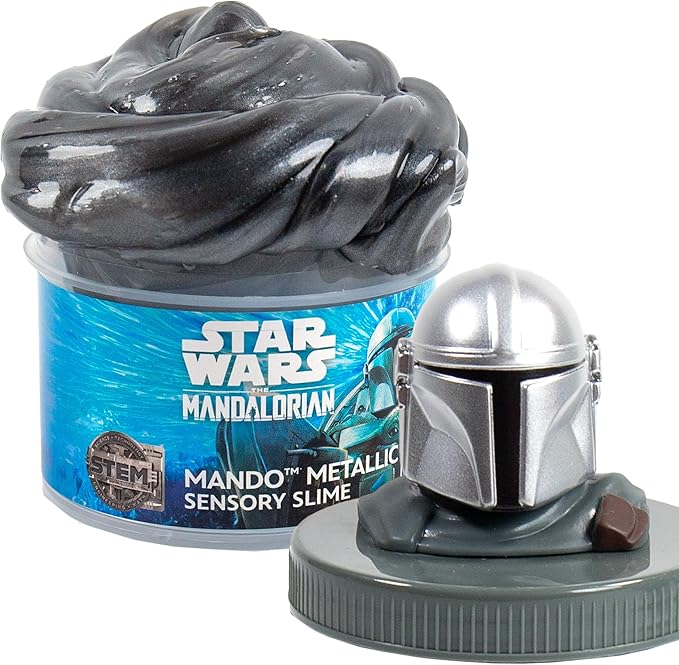 STAR WARS The Mandalorian Metallic Slime, 8oz Pre-Made Slime, Party Favors & Desk Toys, Perfect for Goodie Bags & Gifts