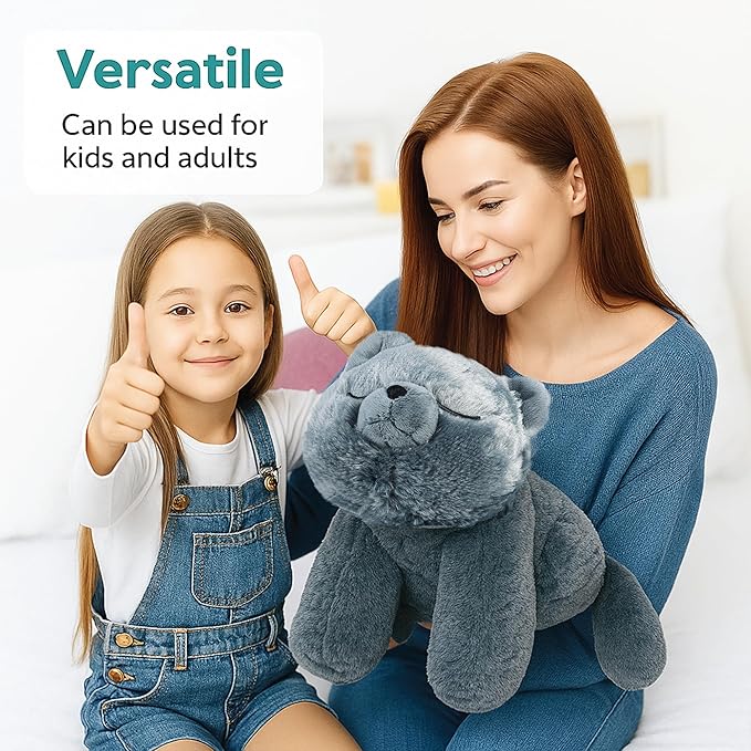 Cuddle Buds 3lbs Weighted Cat Stuffed Animal for Sensory Needs, 20'' Cat Plush Large, Weighted Stuffed Animals for Adults and Kids, Cute Soft Plush Toy Gift for Kids and Adults, Small Plushies