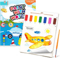 YPLUS Paint with Water Books for Toddlers, Art Craft Toys Watercolor Painting Paper, Gift for Kids Ages 1-3, 2-4, 4-6, Drawing with Brush - Traffic
