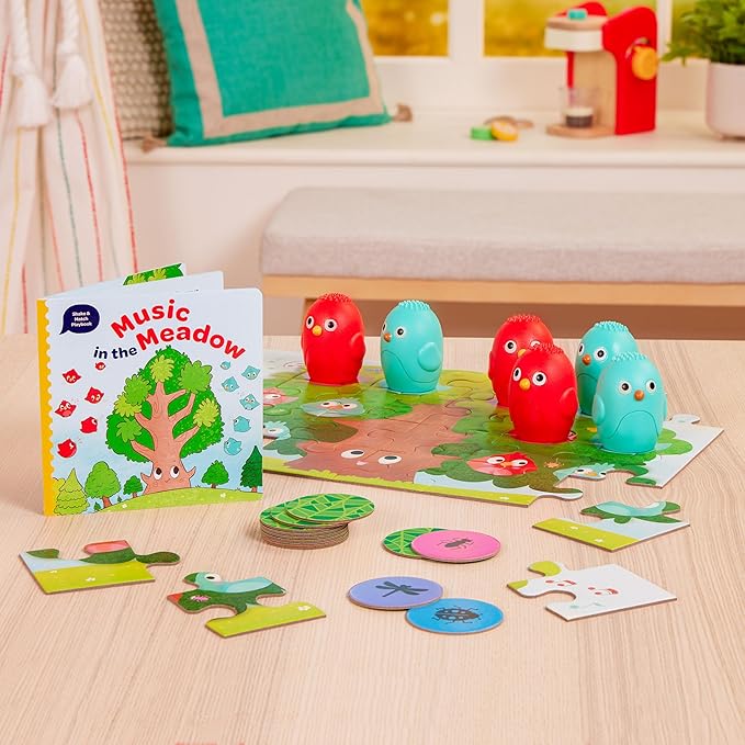 Battat Education – Montessori Memory Game Sound Shakers Toy for Toddlers – Educational Matching Game with Colorful Egg Shakers
