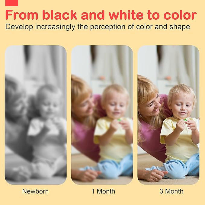 URMYWO Black and White Baby Toy, Tummy Time High Contrast Newborn Toys 0-3 Months, Soft Baby Book, Visual Stimulation Montessori Sensory Infant Toys 0-6-12 Months, Boy Girl Shower Gift
